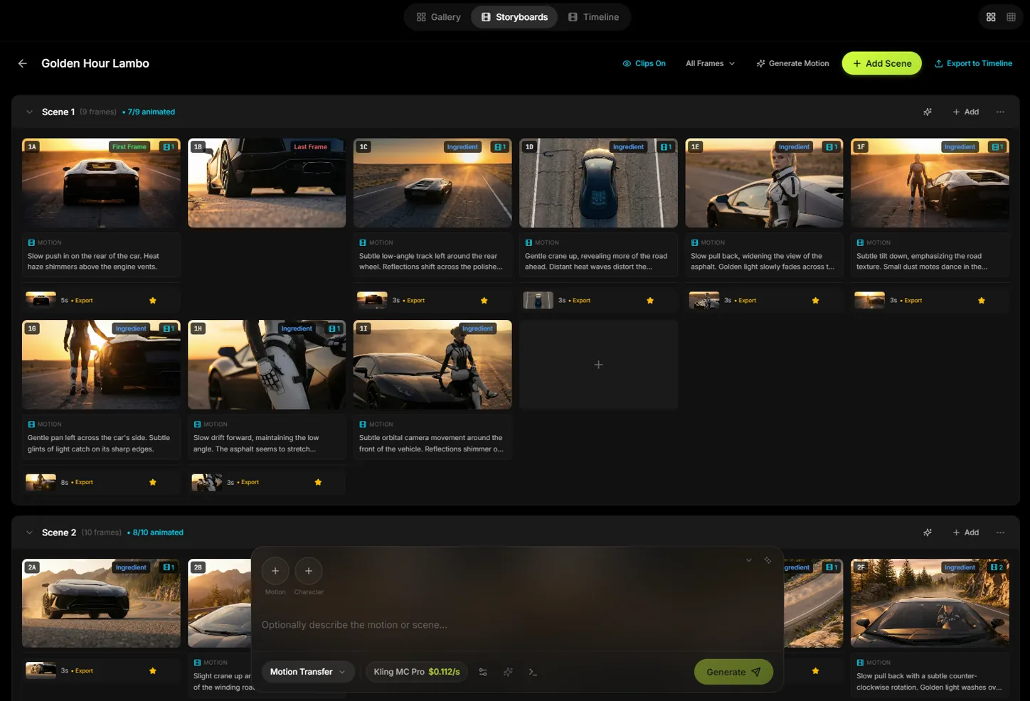 Storyboard → Timeline Pipeline